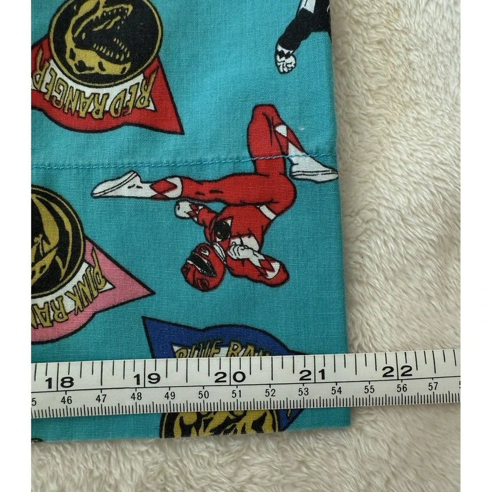 RARE Vintage Mighty Morphin 1995‎ Saban Power Rangers Teal Hand-Made Pillow Case